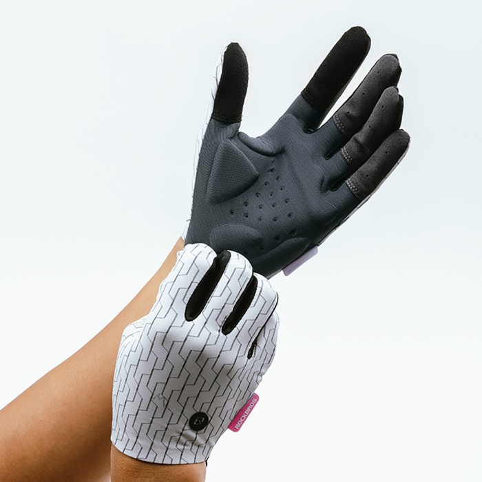 Rockbros sports gloves full spring-summer size S - white and black