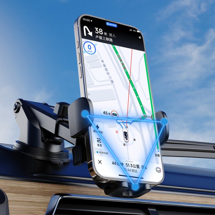 Dudao F2N smartphone holder for 360° air vent - black