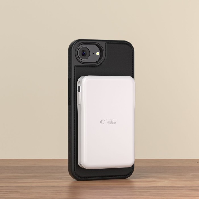 Tech-Protect Wallet MagSafe Case for iPhone 16e / 17e - Matte Black