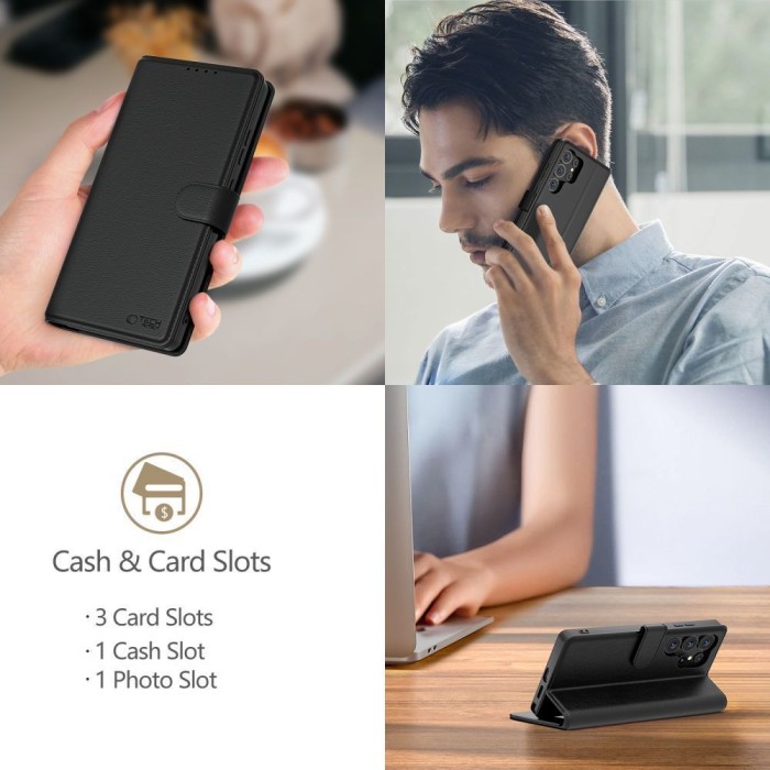 Tech-Protect Wallet Case for Nothing Phone 3A - Matte Black