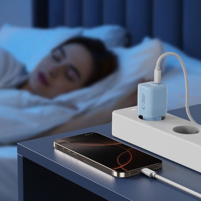 Tech-Protect NCM33W 2-port PD33W/QC3.0 wall charger - blue