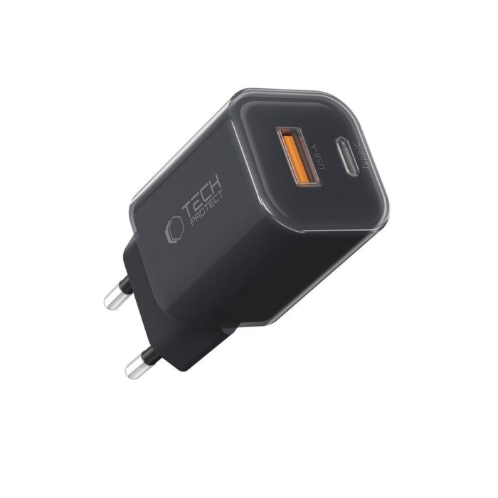 Tech-Protect NCM33W 2-port PD33W/QC3.0 wall charger - black
