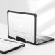 Tech-Protect SmartShell Pro case for MacBook Air 13" 2023-2025 M2 / M3 / M4 - transparent and black