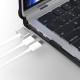 Tech-Protect SmartShell Pro case for MacBook Air 13" 2023-2025 M2 / M3 / M4 - transparent and black