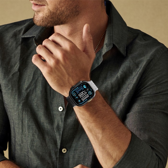 Set of 2 AmazingThing Blend Band for Apple Watch 45/46/49mm - Grey-Black/Grey