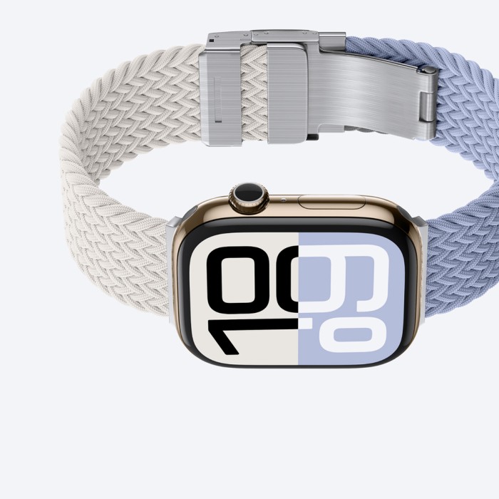Set of 2 AmazingThing Blend Band for Apple Watch 45/46/49mm - Space Blue/Stellar