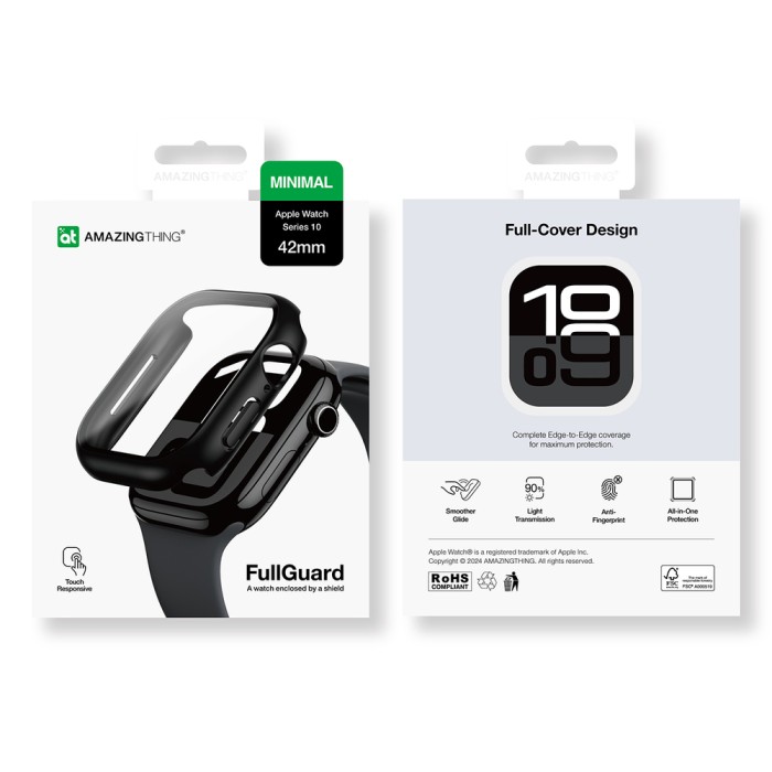 AmazingThing Radix Glass Case for Apple Watch 42mm - Black