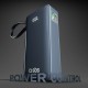 Powerbank SBS 10000 mAh 20W with built-in USB-C cable and digital display - dark gray