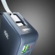 Powerbank SBS 10000 mAh 20W with built-in USB-C cable and digital display - dark gray