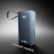Powerbank SBS 10000 mAh 20W with built-in USB-C cable and digital display - dark gray