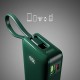 Powerbank SBS 10000 mAh 20W with built-in USB-C cable and digital display - green