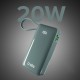 Powerbank SBS 10000 mAh 20W with built-in USB-C cable and digital display - gray
