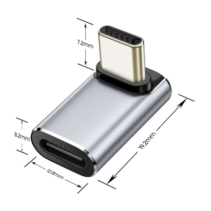 Tech-Protect Ultraboost AA02 USB-C Angled Adapter - Gray