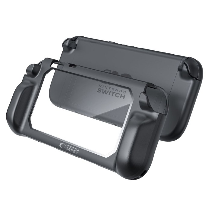 Tech-Protect MagMat Case for Nintendo Switch 2 - Black and Transparent