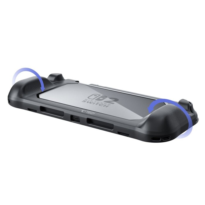 Tech-Protect MagMat Case for Nintendo Switch 2 - Black and Transparent