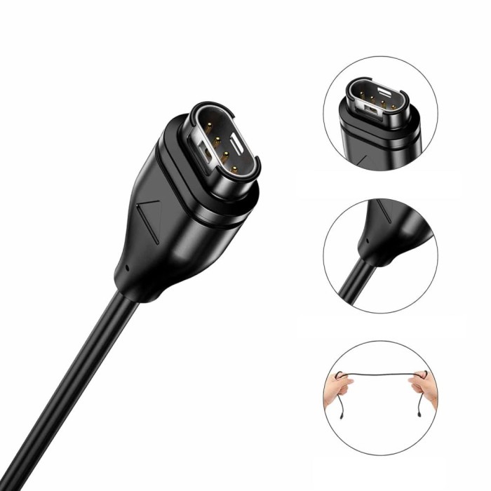 Tech-Protect MC04 UltraBoost USB-C Cable for Garmin Watch 1m - Black