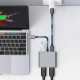 Tech-Protect HB08 4in1 USB-C + USB2.0 + 2 x HDMI 4K 60HZ adapter - gray