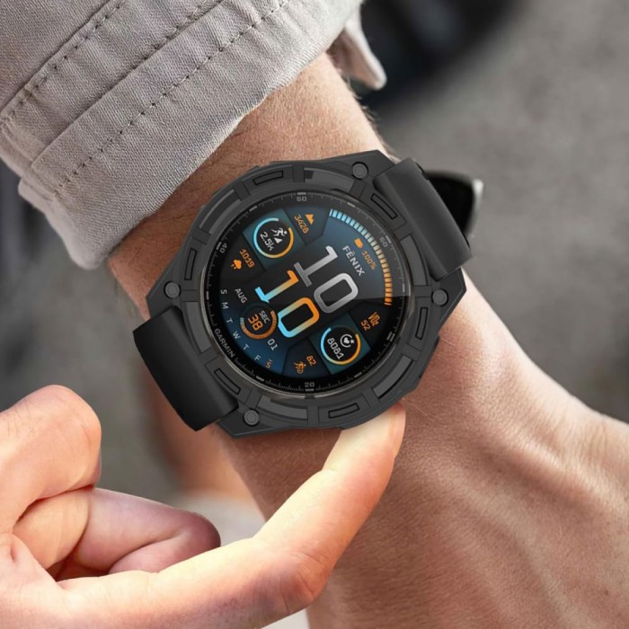 Tech-Protect Defense Air Case for Garmin Fenix 8 47mm - Black
