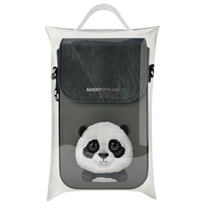 Nimmy Big Eyed Pet 2.0 Panda Phone Bag - Black