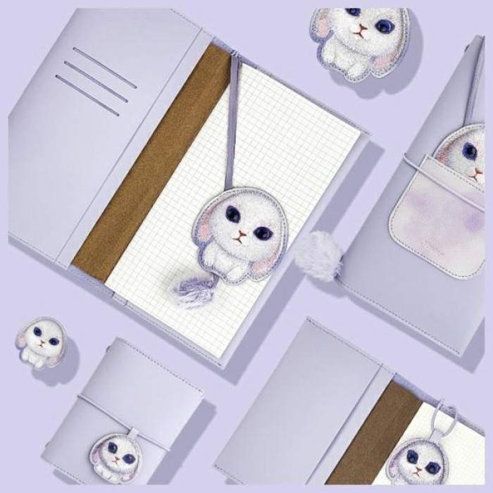 Nimmy Big Eyed Pet 2.0 Rabbit 2-in-1 Notebook + Pen Set - Purple