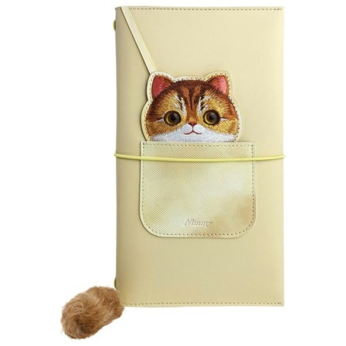 Nimmy Big Eyed Pet 2.0 Cat 2-in-1 Notebook + Pen Set - Beige
