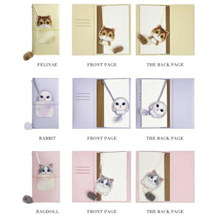 Nimmy Big Eyed Pet 2.0 Cat 2-in-1 Notebook + Pen Set - Beige