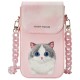 Nimmy Big Eyed Pet 2.0 Cat 3-in-1 Phone Bag + Wallet + Tracker Case - Pink