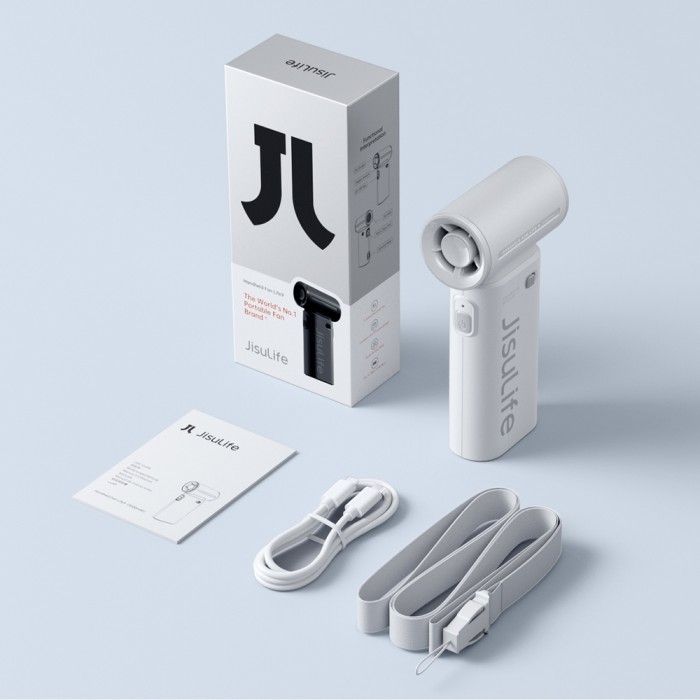 Jisulife Handheld Fan Life9 3600mAh Portable Mini Blower USB Fan - Gray