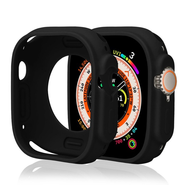 Silicone Watch Case for Apple Watch 44 mm (Series 4/5/6/SE) - black