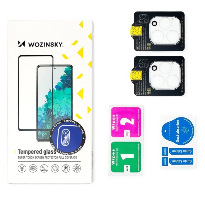 Wozinsky Full Camera Glass for iPhone 17 Pro Max, Black, Set of 2