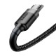 Baseus Cafule Cable CAMKLF-AG1 USB-A / micro USB 2.4A 0.5 m - black-gray