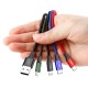 Baseus cable USB 4in1 Lightning / 2x USB Type C / micro USB cable in nylon braid 3.5A 1.2m black (CA1T4-B01)