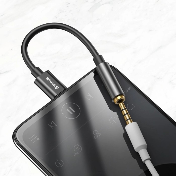 Baseus L54 adapter for USB-C headphones / mini jack 3.5mm DAC 24 bit 48 KHz - black