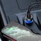 Baseus USB / USB Type C car charger 65 W 5 A SCP Quick Charge 4.0+ Power Delivery 3.0 LCD screen + USB Type C - USB Type C cable gray (TZCCKX-0G)