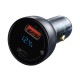 Baseus USB / USB Type C car charger 65 W 5 A SCP Quick Charge 4.0+ Power Delivery 3.0 LCD screen + USB Type C - USB Type C cable gray (TZCCKX-0G)