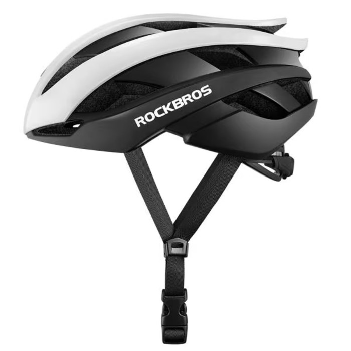 Rockbros 10110004001 bicycle helmet, size L - white and black