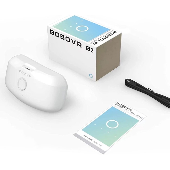 BoboVR B2 external battery for BoboVR M2 PRO / M3 PRO headbands with a capacity of 5200 mAh - white