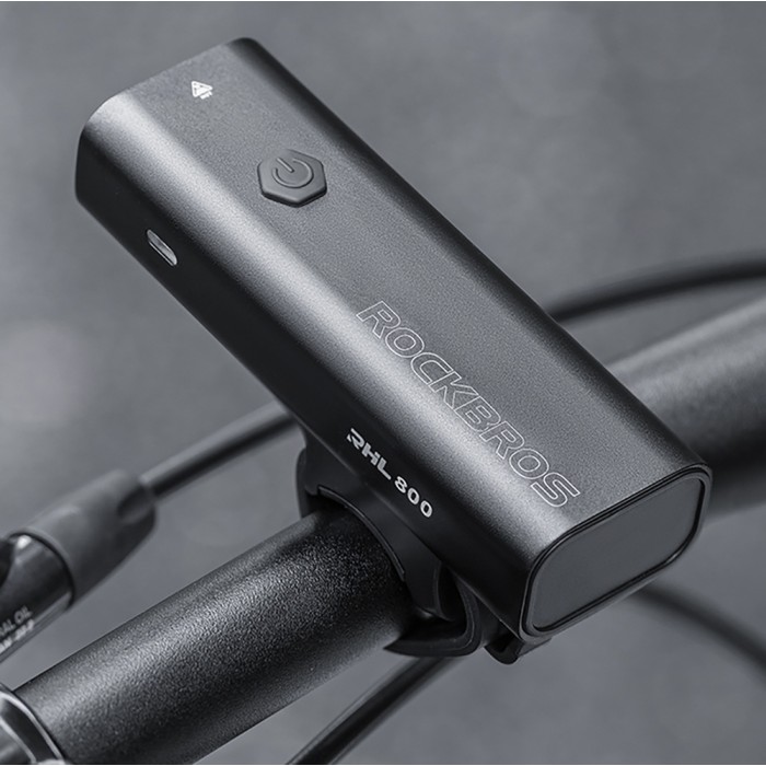 Rockbros 24710012001 front bicycle light 800 lm + USB-C - USB-A cable - black