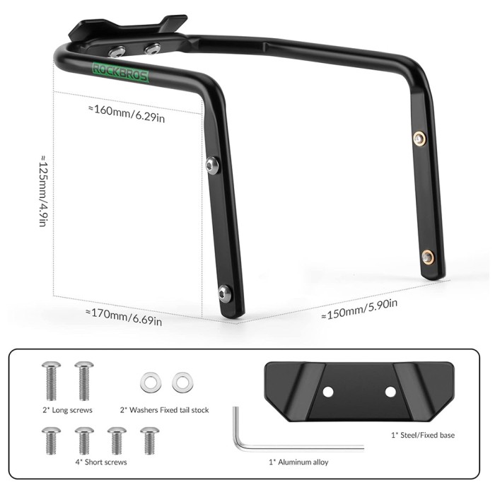 Rockbros Multifunctional Bracket 31210013001 Saddle Bag Stabilizer - Black