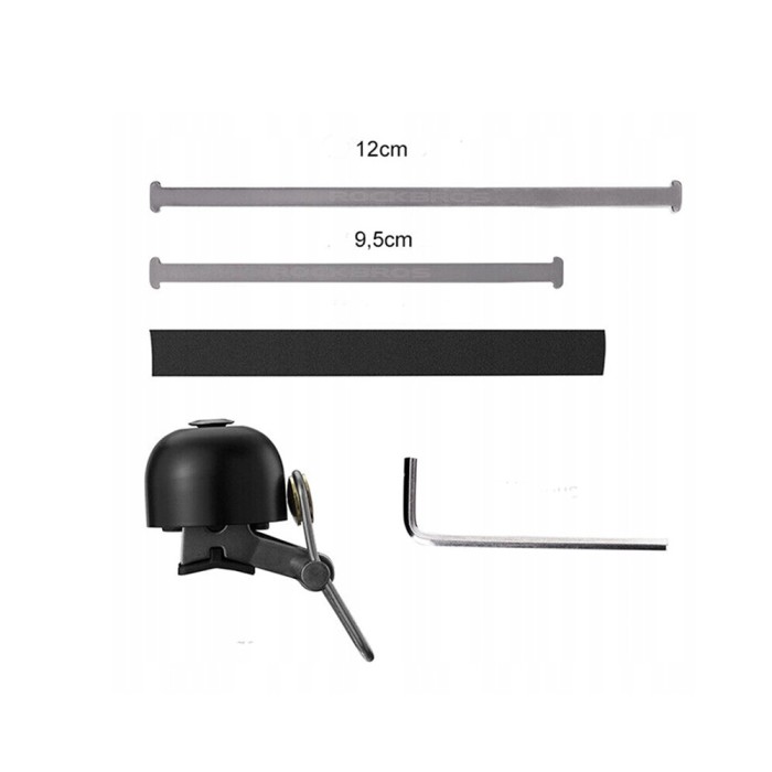 Rockbros 15-1BBK retro bicycle bell - black