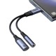 Joyroom SY-C02 2in1 DAC adapter USB-C to USB-C / 3.5 mm mini jack - black