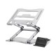 Wozinsky WRS-CPY75DSS Aluminum Laptop and Tablet Stand + Free Smartphone Stand - Silver