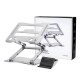 Wozinsky WRS-CPY75DSS Aluminum Laptop and Tablet Stand + Free Smartphone Stand - Silver
