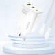 Dudao A29 65W GaN Wall Charger 2 x USB-C + 1 x USB-A - White