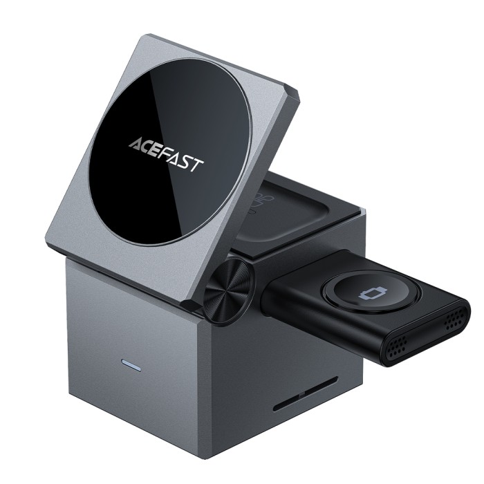 Acefast E18 Rubik's Cube 3 in 1 Inductive Charger - Black