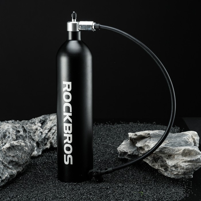 Rockbros Tubeless Tire Inflator 200 PSI 1.2l - Black