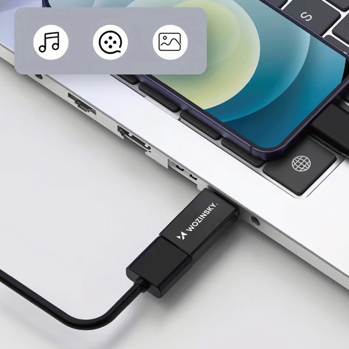 Wozinsky W10GY1S USB-C - USB-A 3.2 10Gb/s Adapter - Black