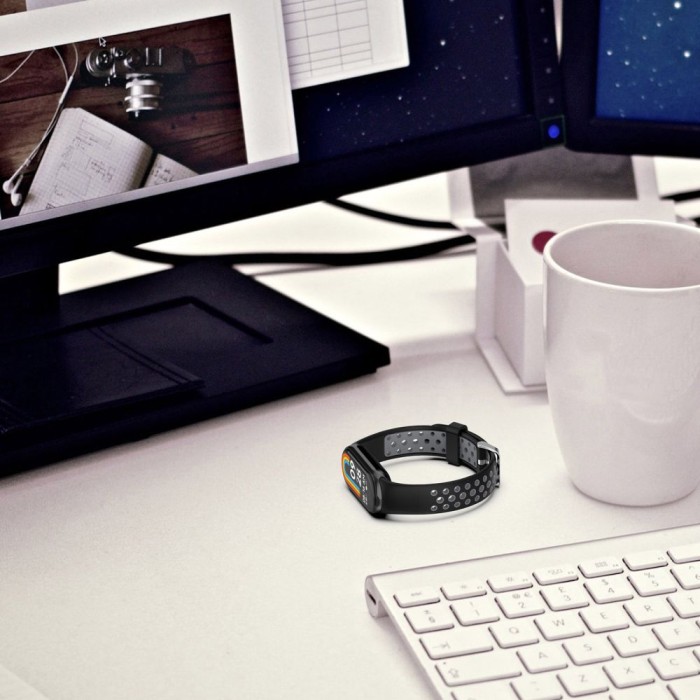 Tech-Protect IconBand Air Strap for Xiaomi Smart Band 8 / 9 / 10 / NFC - Black and Gray
