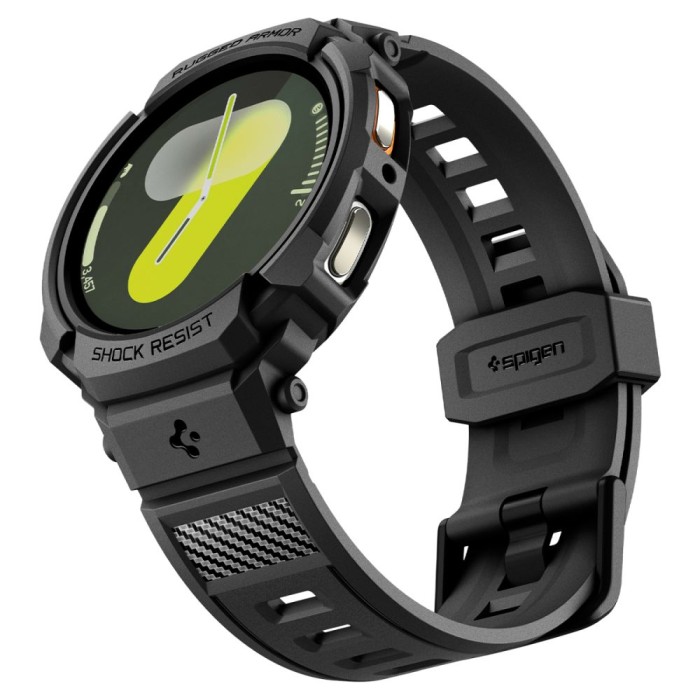 Spigen Rugged Armor Pro Strap for Samsung Galaxy Watch 8 44mm - Matte Black