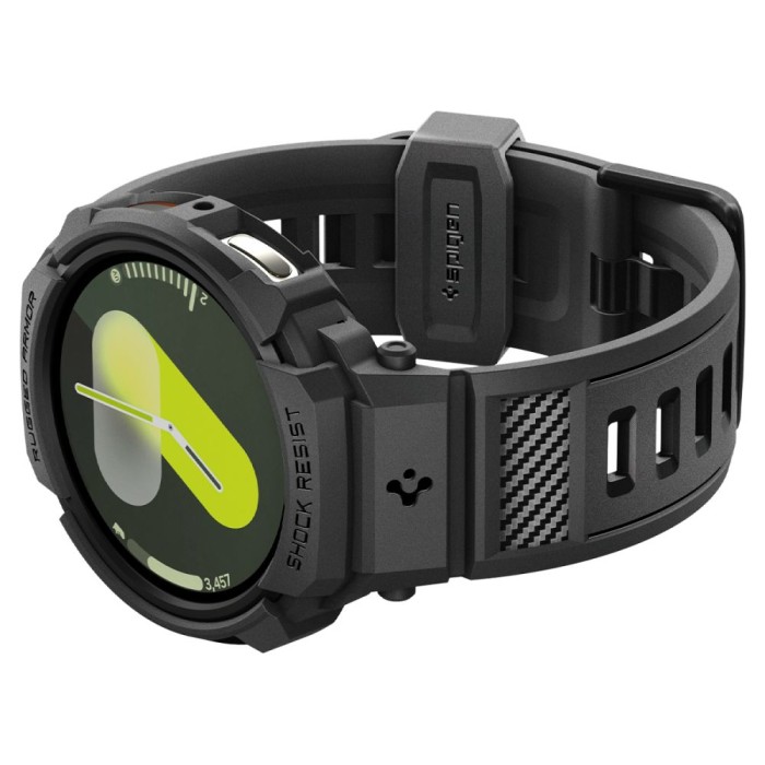 Spigen Rugged Armor Pro Strap for Samsung Galaxy Watch 8 44mm - Matte Black